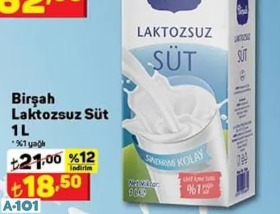 BİRŞAH LAKTOZSUZ SÜT BİRŞAH LAKTOZSUZ SÜT